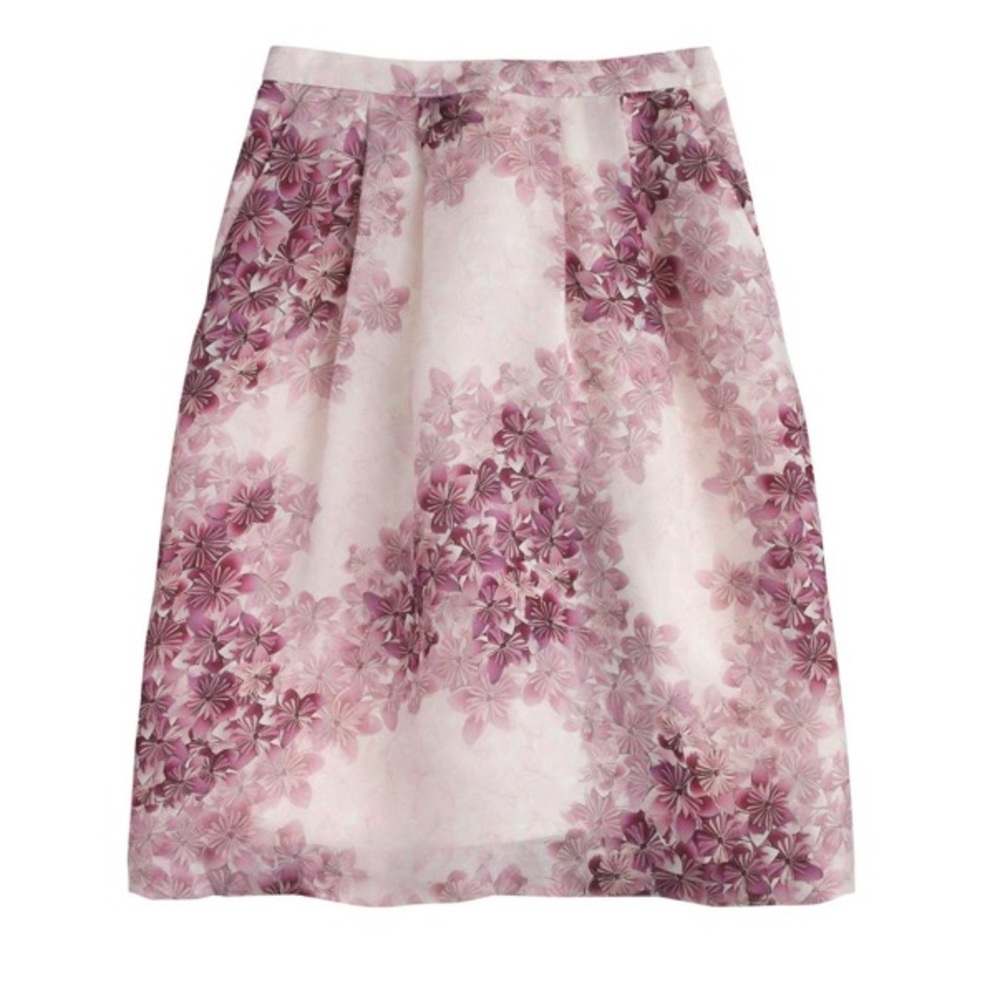 J. Crew Collection circle skirt in Misty Hydrangea
